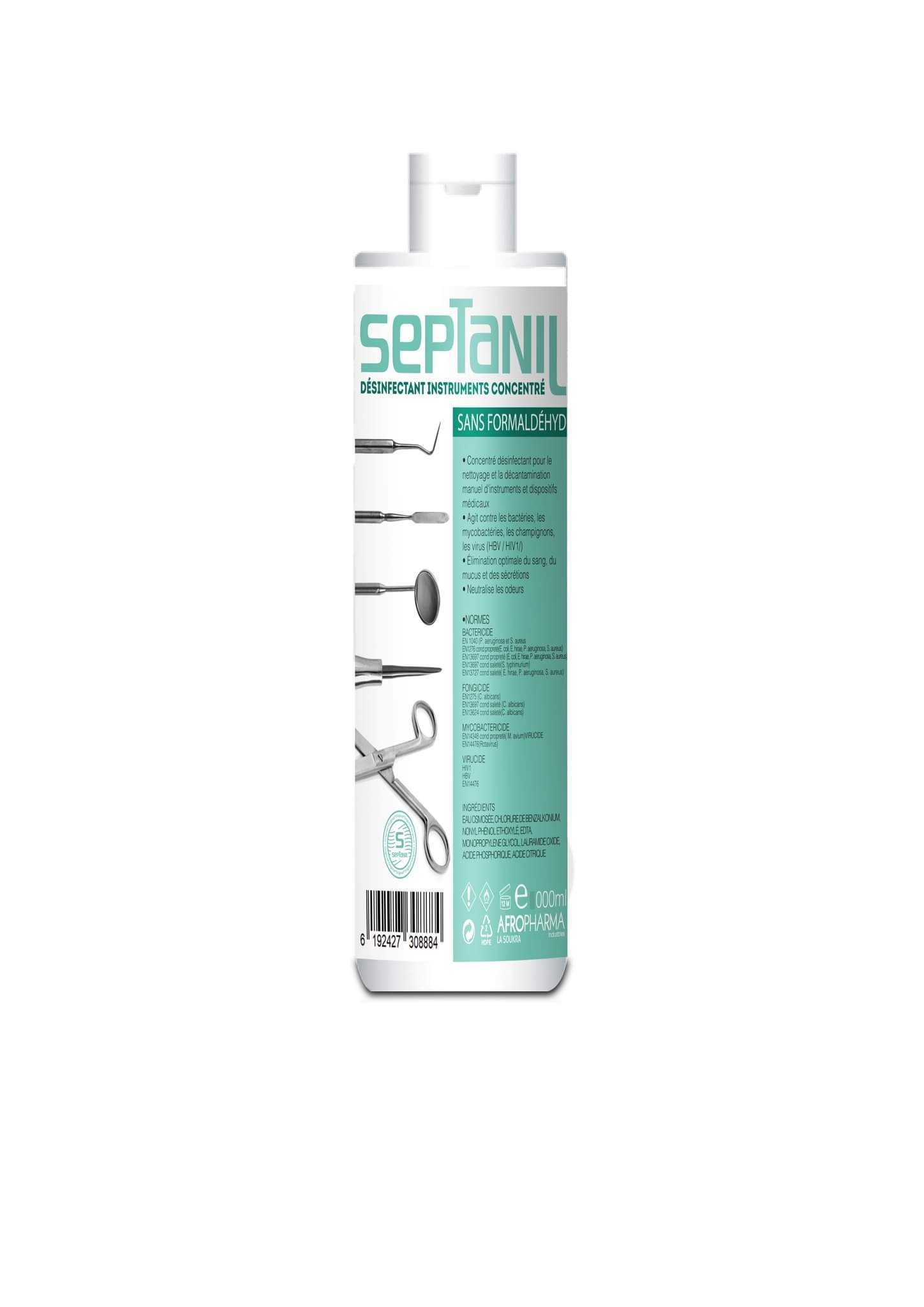 Désinfectant concentré pour instruments sans formaldéhyde 500 ml