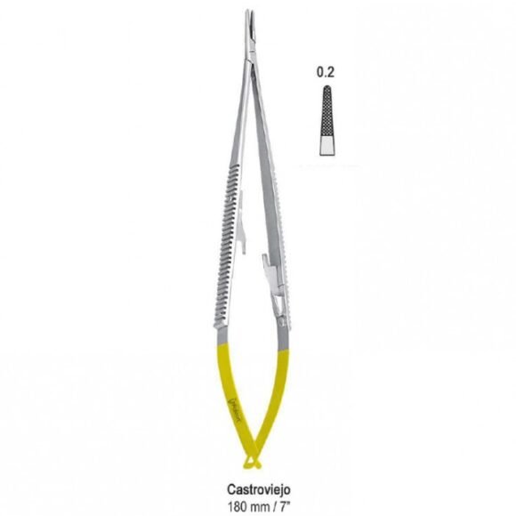 Falcon-Grip Needle holder Castroviejo str. 180mm TC